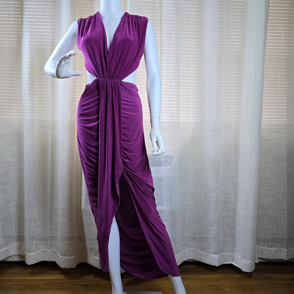 Fashion Nova Magenta Asymmetrical Dress